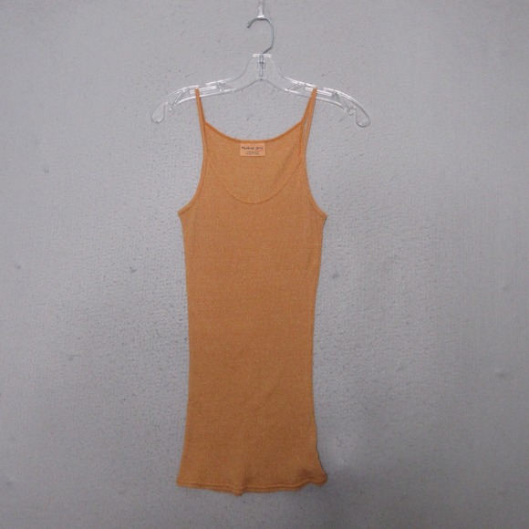 Michael Stars Tops - Michael Stars‎ Tank Top Orange Fitted One Size Y2K Long Ribbed Made in The USA